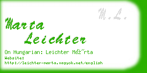 marta leichter business card
